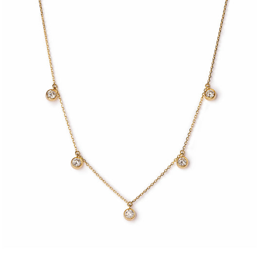 Daybreak Necklace with 14k Yellow Gold and Lab Diamonds