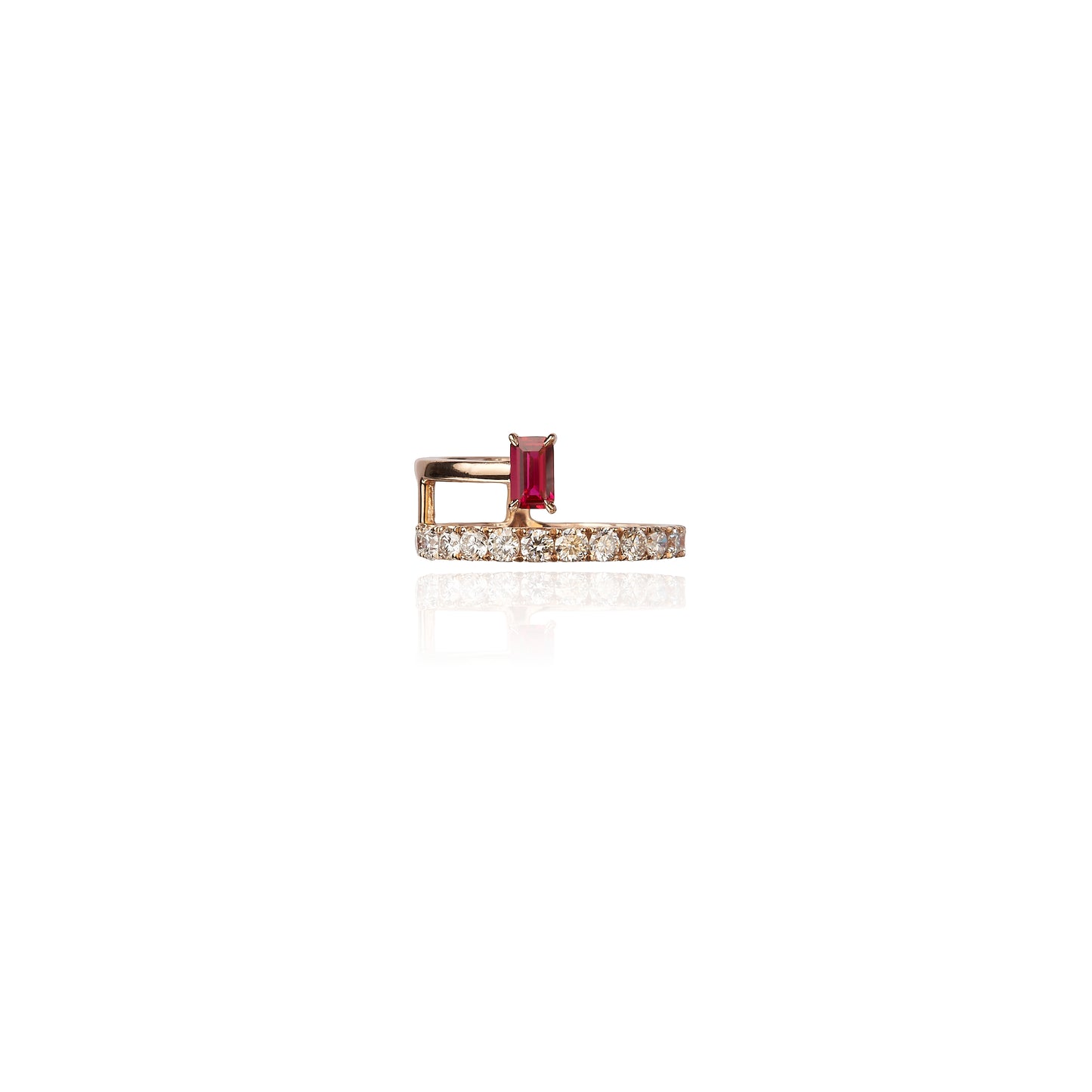 Ruby and diamond ring