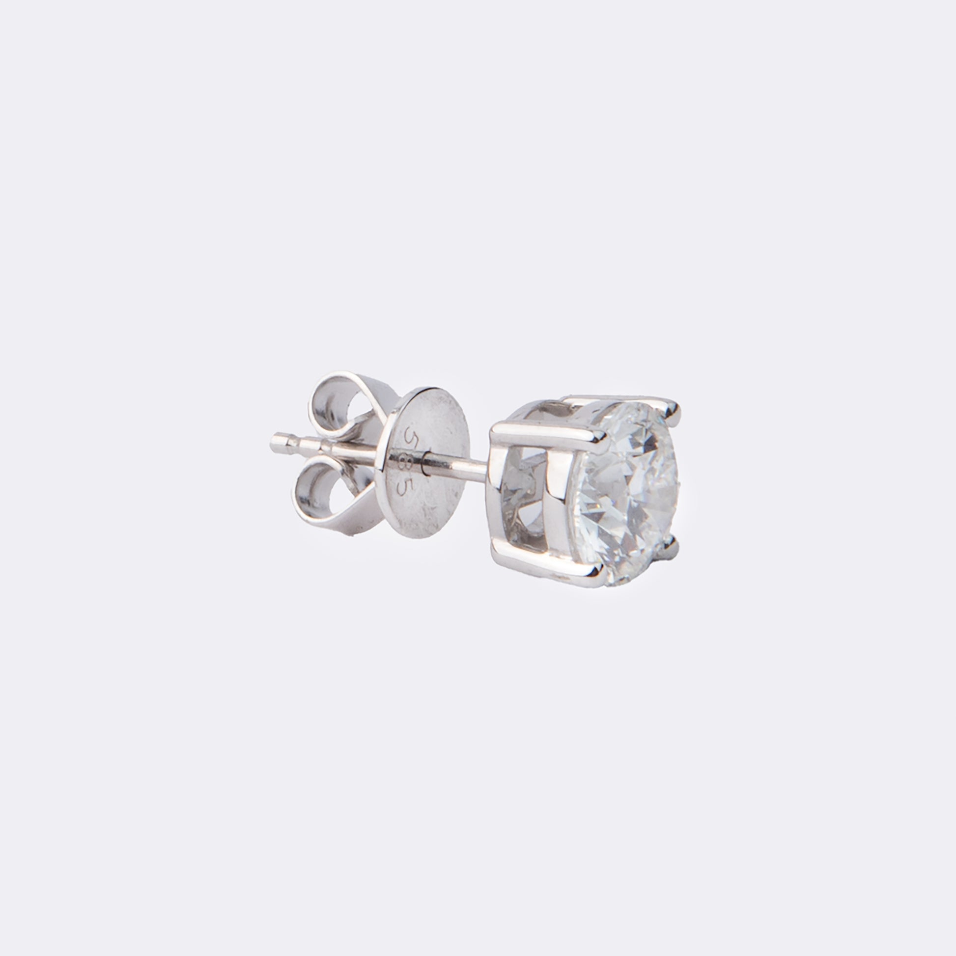 Meet me at midnight earrings, set in 14k white gold and 1 ct Lab Diamond (per stud)