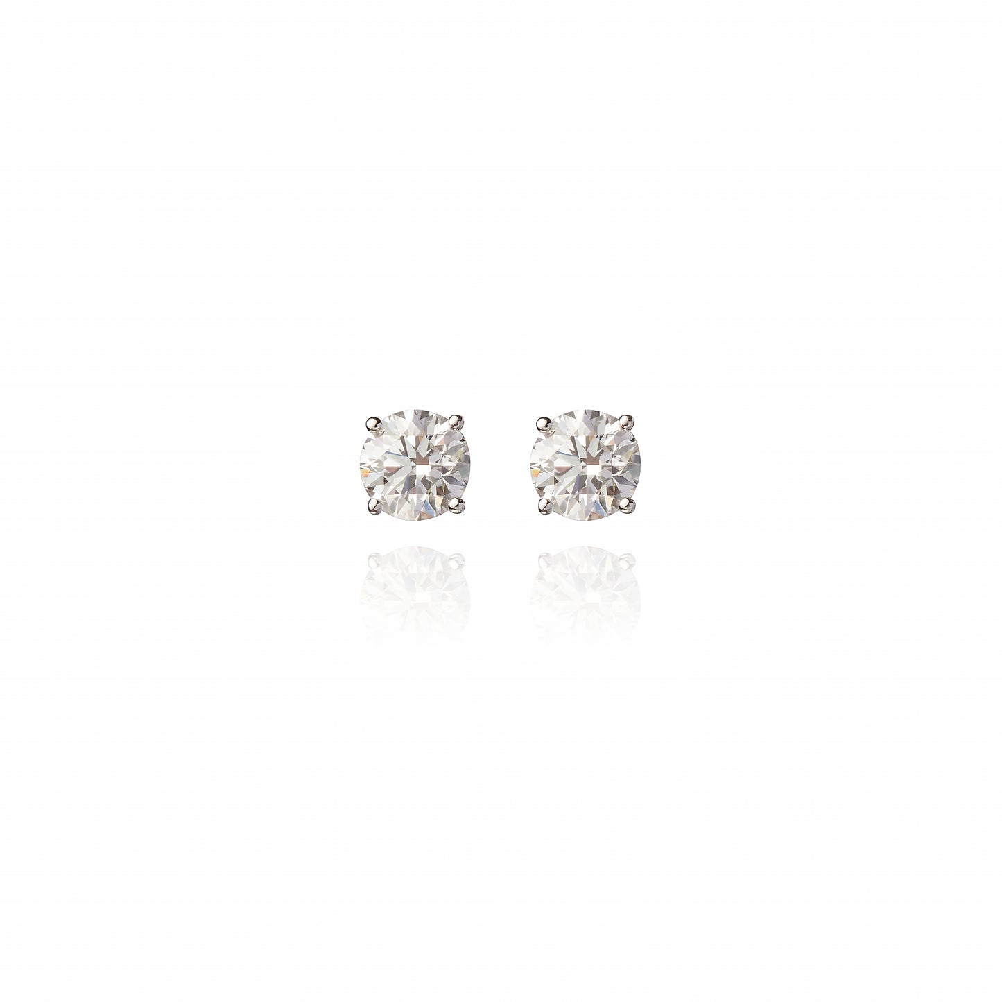 Meet Me at Midnight Studs set in 14k White Gold with Lab diamonds