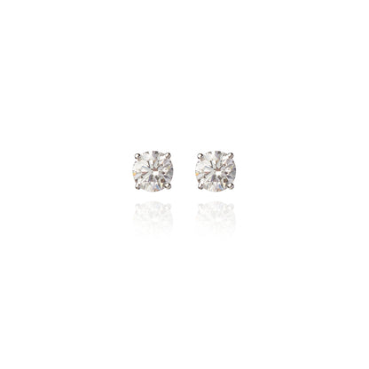 Meet Me at Midnight Studs set in 14k White Gold with Lab diamonds