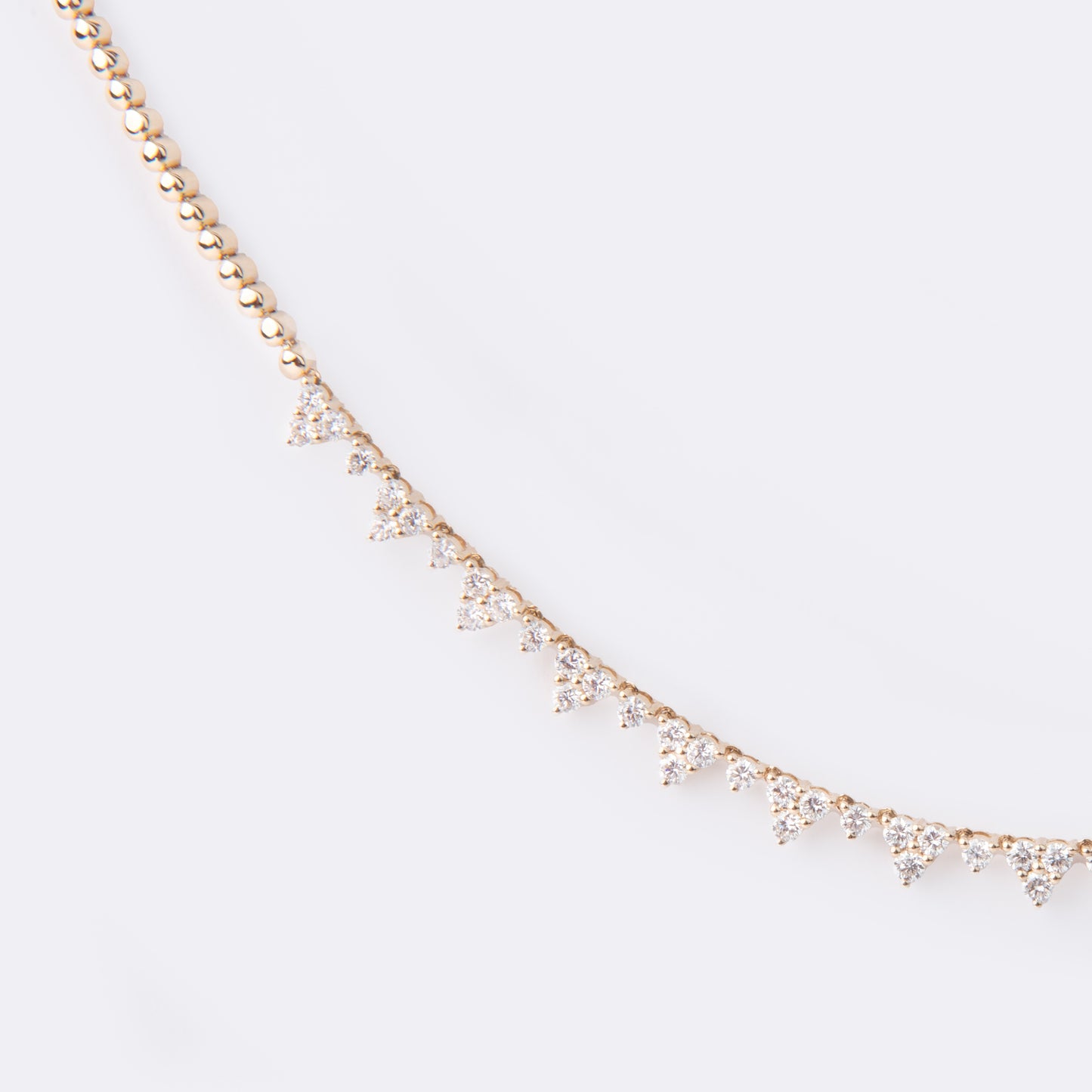 Starry Night Necklace set in 14k Yellow Gold and 1.8 ct Lab Diamonds